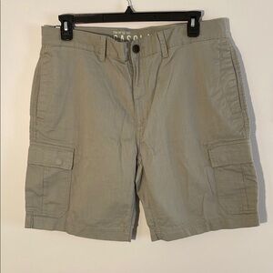 Gasoline NWT Men’s Grey Cargo 6 Pocket Shorts Streetwear 100% Cotton Waist 38